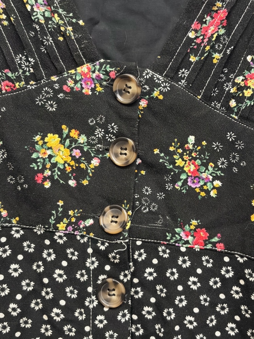 Free People Black Floral Mini Dress - Picture 5 of 13